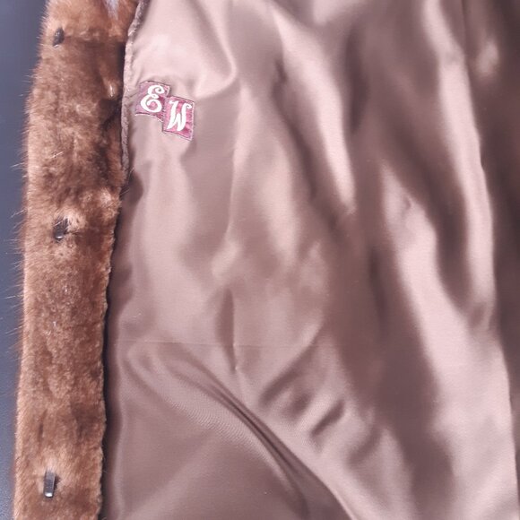 1960s Beige Mink Coat Mid Length Custom Women's Coat | The Fur Boutique - Picture 5 of 16
